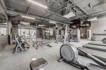 Fitness center w/ precor gym equipment, yoga & spin room